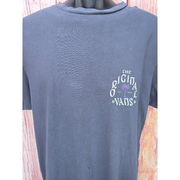 Vans Mens Charcoal Gray Graphic Medium T-Shirt With "The Original Vans" - Picture 3 of 7